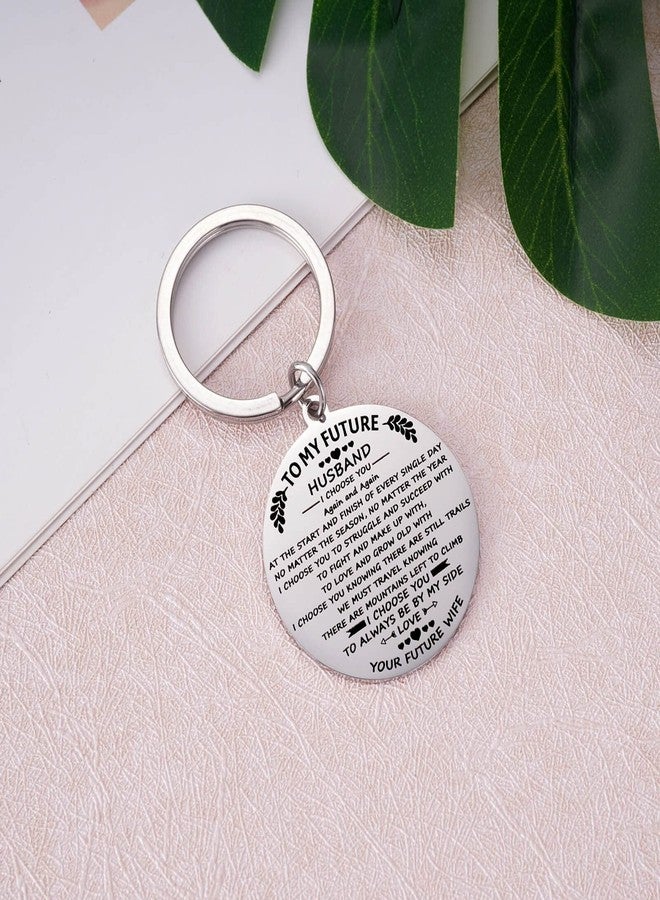 Aesnefe To My Future Husband Keychain Gifts for Him, Engagement Gift for Fiance, Romantic Keyring Gift for Valentines Day Wedding Anniversary Birthday Christmas from Wife - Image 4
